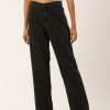 Jeans | Bene Kleed Women Charcoal High-Rise Straight Fit Solid Jeans