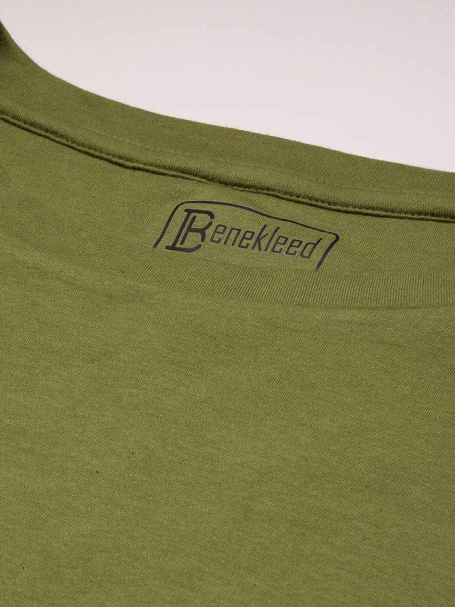 Co-Ords Sets | Bene Kleed Women Green Olive Co-Ords Set T-Shirt And Shorts