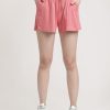 Shorts | Bene Kleed Women Peach Beige Interlock Oversized Solid Shorts