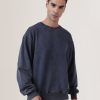 Sweatshirts | Bene Kleed Men Blue Relaxed Fit Acid Wash Solid Sweatshirt