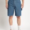 Shorts | Bene Kleed Men Blue Carpenter Style Relaxed Fit Denim Shorts With Contrast Stitch