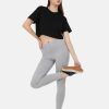 Leggings | Bene Kleed Women Black/Grey Pack Of 2 Solid Cotton Leggings