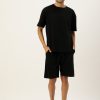 Co-Ords Sets | Bene Kleed Men Black Co-Ords Set With T-Shirt And Shorts