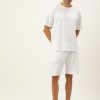 Co-Ords Sets | Bene Kleed Men White Co-Ords Set T-Shirt And Shorts