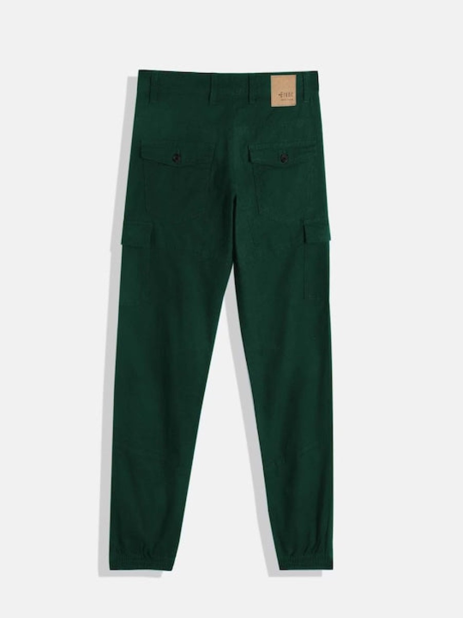 Cargos & Joggers | IVOC Boys Green Slim Fit Solid Casual Joggers