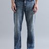 Jeans | Bene Kleed Men Mid Blue Relaxed Fit Light Fade Solid Jeans