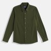 Casual Shirts | IVOC Boys Olive Slim Fit Solid Casual Shirt