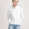 Casual Shirts | Bene Kleed Women White Overdyed Cottton Boxy Fit Solid Casual Shirt