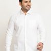 Formal Shirts | IVOC Plus Men White Regular Fit Solid Formal Shirt