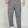 Cargos & Joggers | Bene Kleed Plus Men Iron Grey Regular Fit Cargo Trouser With Contrast Stitch