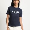 T-Shirt & Tops | Bene Kleed Women Navy Typography Print Slim Fit Sustainable Tshirt