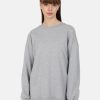 Sweatshirts | Bene Kleed Women Grey Solid Medium Length Oversized Sweatshirt