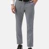 Formal Trousers | IVOC Men Graphite Grey Slim Fit Solid Formal Trousers