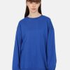 Sweatshirts | Bene Kleed Women Royal Blue Solid Medium Length Oversized Sweatshirt