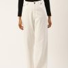 Jeans | Bene Kleed Women White High-Rise Straight Fit Solid Jeans