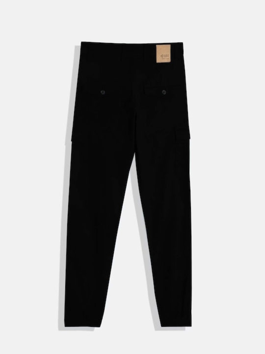 Cargos & Joggers | IVOC Boys Black Slim Fit Solid Casual Joggers