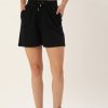 Shorts | Bene Kleed Women Black Loose Fit Solid Casual Shorts