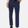 Formal Trousers | IVOC Men Navy Slim Fit Solid Formal Trousers