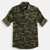 Casual Shirts | IVOC Boys Olive Regular Fit Camouflage Casual Shirt