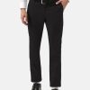 Formal Trousers | IVOC Men Black Slim Fit Solid Formal Trousers