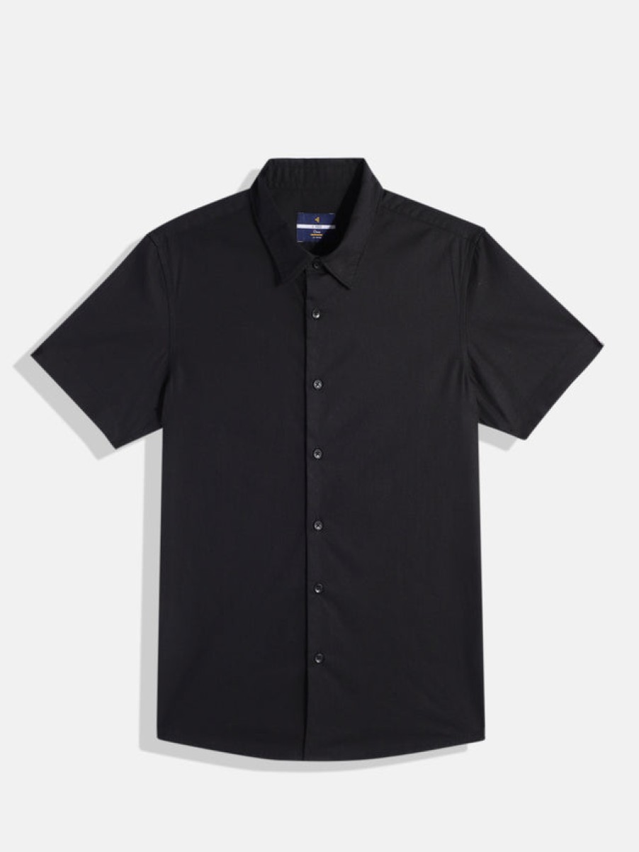 Casual Shirts | IVOC Boys Black Slim Fit Solid Casual Shirt