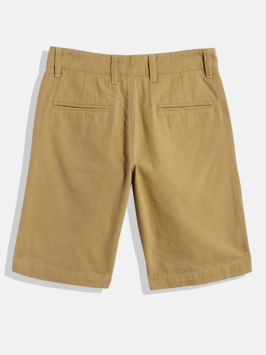 Shorts | IVOC Boys Khaki Slim Fit Solid Casual Shorts