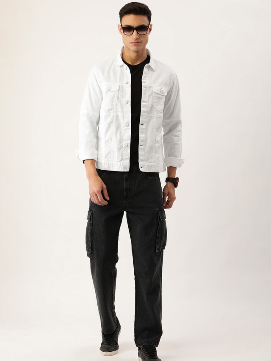 Jackets | Bene Kleed Men White Slim Fit Solid Jacket