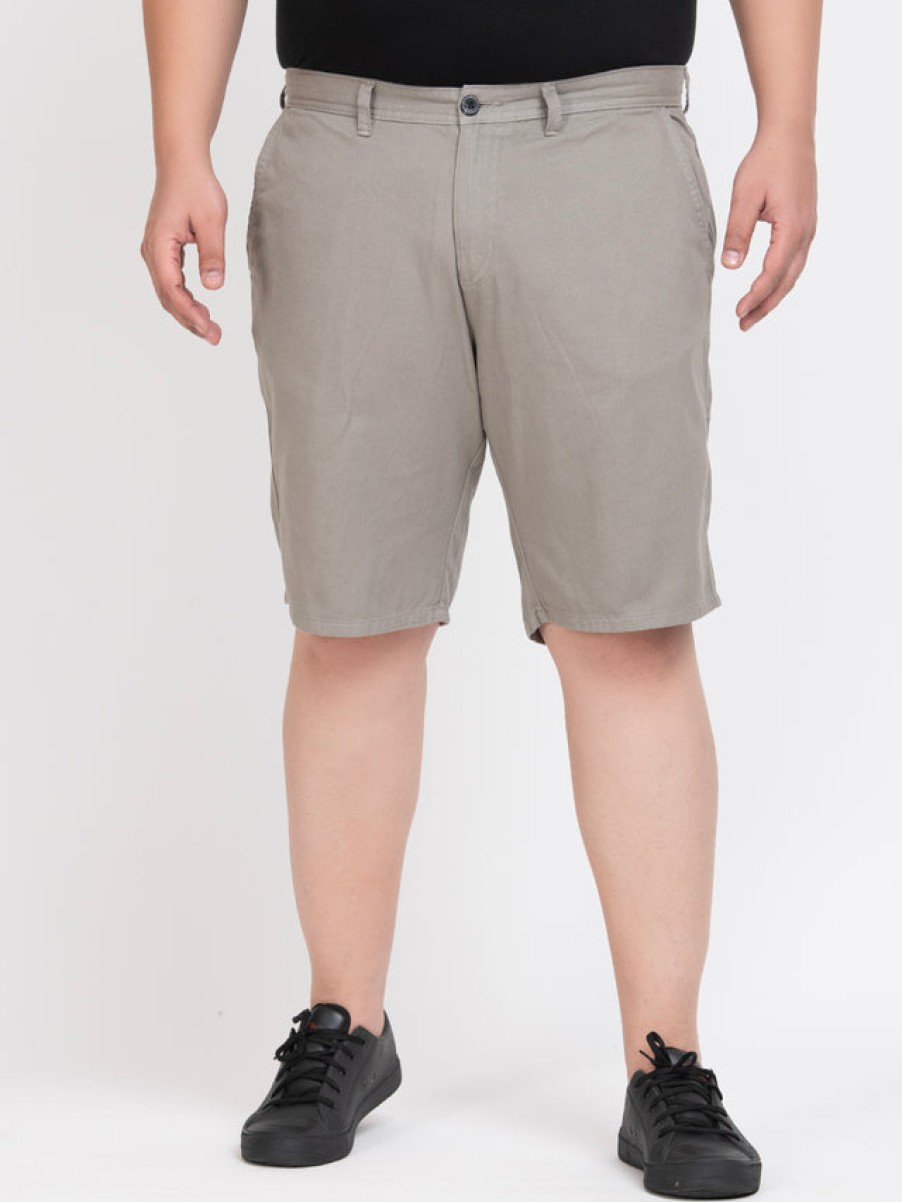 Shorts | IVOC Plus Men Grey Alloy Regular Fit Solid Casual Shorts