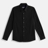 Casual Shirts | IVOC Boys Black Slim Fit Solid Casual Shirt