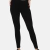 Leggings | Bene Kleed Women Black Cotton Solid Leggings