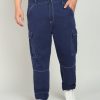 Cargos & Joggers | Bene Kleed Plus Men Prussian Blue Regular Fit Cargo Trouser With Contrast Stitch