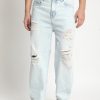 Jeans | Bene Kleed Men Light Blue Baggy Fit Highly Distressed Jeans