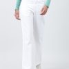 Jeans | Bene Kleed Women White Pure Cotton Solid Bootcut Denim Jeans