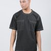 T-Shirts | Bene Kleed Men Alpine Green Relaxed Fit Solid Woven T-Shirt With Contrast Stitch