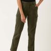 Cargos & Joggers | IVOC Women Forest Green Slim Fit Solid Cargo Trousers