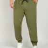 Cargos & Joggers | IVOC Plus Men Deep Lichen Green Regular Fit Solid Joggers